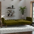 thumbnail image 3 of Novogratz Brittany Futon, Green Linen, 3 of 23