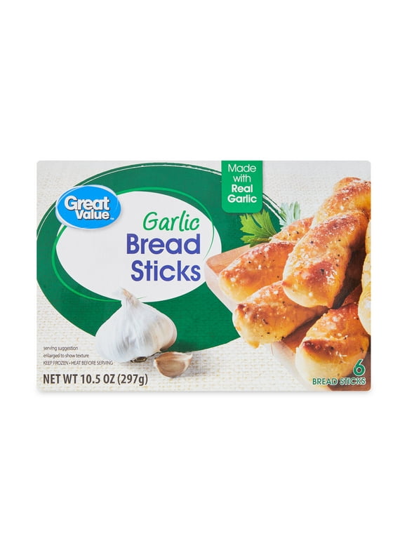 Great Value Garlic Bread Sticks, 10.5 oz (Frozen)