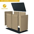 thumbnail image 5 of Uforic Outdoor Resin Tool Locker Without Shelf, Lockable Door & Lift-up Roof, 47 Cu Ft, Brown + Black, 5 of 8
