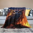 thumbnail image 2 of WERPE Owl Blanket  Soft Plush Flannel Throw Blanket Cozy  Warm Lightweight Fuzzy for Couch Sofa Bed Living Room Travel Office All Seasons White, 2 of 6