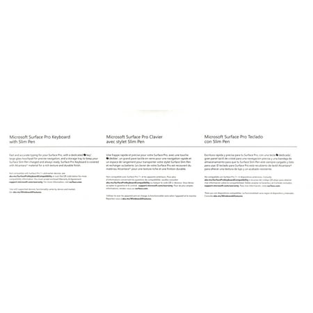 Microsoft - Surface Slim Pen (2nd Edition) and Pro Keyboard for Pro (11th Edition), Pro 9, and Pro 8 - Platinum