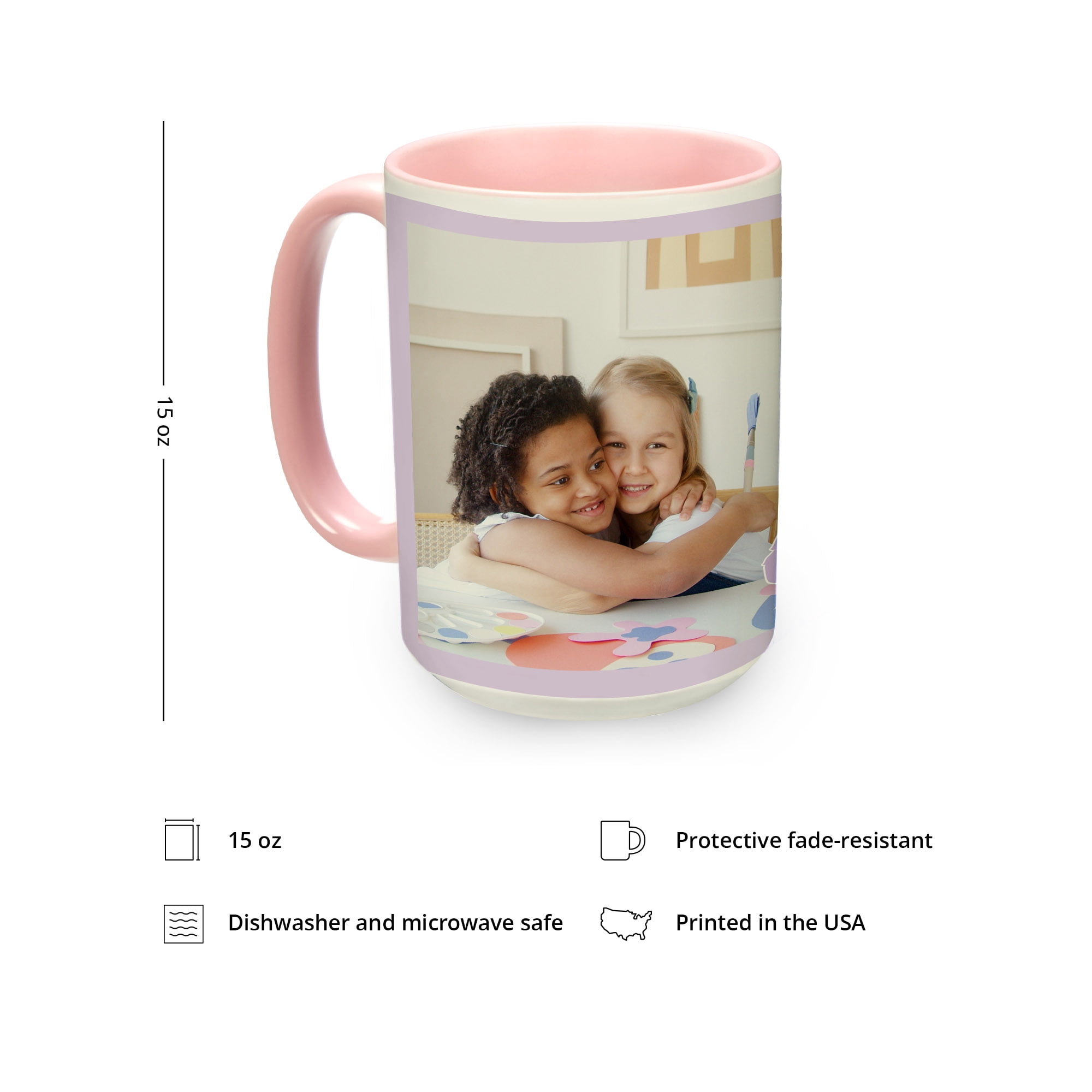 Personalized 15 oz Pink Barbie Mug, Lavender Barbie