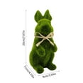 thumbnail image 4 of Adorno de Conejo de Pascua con Simulación de Nevado, Decoración de Animales de Jardinería, Adorno de Conejos de Musgo de Resina, 4 of 7