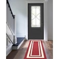 thumbnail image 3 of Garland Rug Borderline Polypropylene Burgundy/Tan Indoor/Outdoor Runner Rug, 2' x 5', 3 of 7
