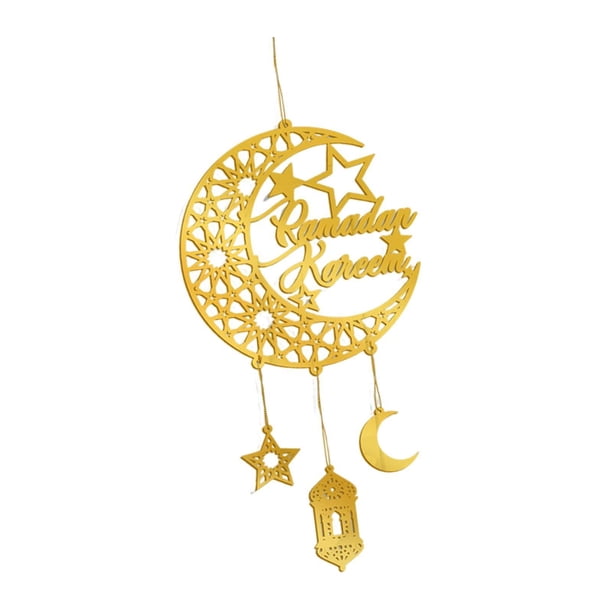 Decoración colgante de Ramadán Eid para pared, ventana, adorno de fiesta de Ramadán Kareem Estilo A