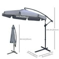 thumbnail image 2 of Outsunny 9FT Offset Hanging Patio Umbrella Cantilever Umbrella, Dark Grey, 2 of 8