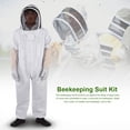 thumbnail image 2 of Traje de apicultura Equipo de protección profesional contra las abejas con guantes largos y capucha de velo para apicultor - Blanco (XXL), 2 of 5
