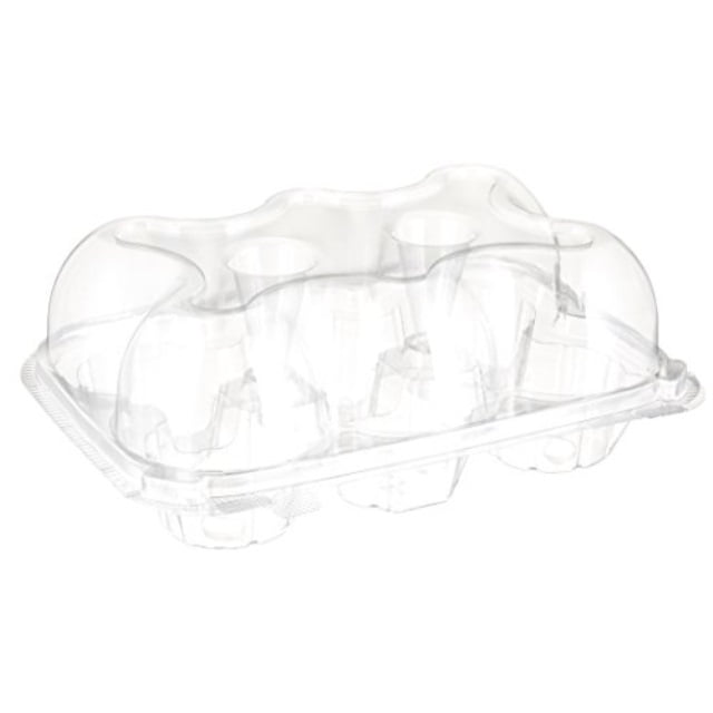 Oasis Supply 12-Compartment Hinged High Dome Clear Cupcake Container 6-Pack Oasis Supply 12-Compartment Hinged High Dome Clear Cupcake Container 6-Pack