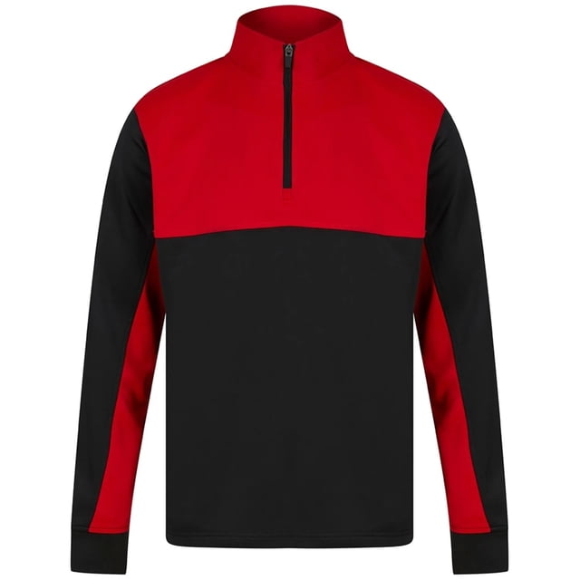 Finden & Hales Mens Colour Block Quarter Zip Tracksuit Top