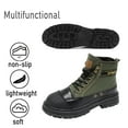 thumbnail image 4 of Mens Casual Boots Waterproof Hiking Boots Lightweight Non-slip Safety Boots Breathable Outdoor Work Boots Green 8.5 US, 4 of 7