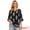 Black, variant on DARING DIVA Women's Boho Tops Summer 3/4 Sleeve V Neck Loose Blouses S Black