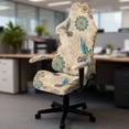 thumbnail image 5 of FUIALDOLG Stretch Armrest Chair Protector Bright Boho Mandala Flower Birds Gaming Chair Cover Non Slip Scratch Proof Computer Chair Slipcover Washable Slipcovers for Home,Office, 5 of 9