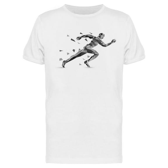 Creative Running Man T-Shirt Men -Image by Shutterstock, Male x-Large