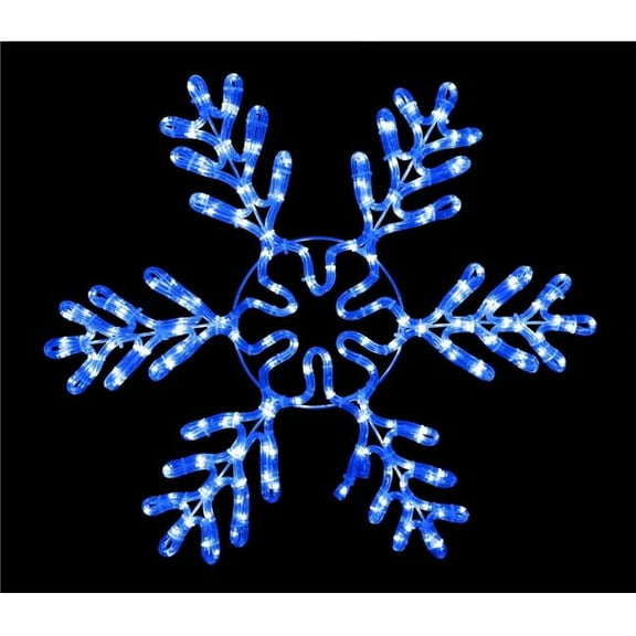 Queens of Christmas SF-SFICE-24-BL 24 in. LED Ice Snowflake, Blue