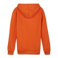 thumbnail image 5 of Women Blouses Light Hoodie Women Mature Womens Sweaters Womens Long Sweatshirts Hoodies Pocket Neon Slogan Print Drawstring Hoodie Sweatshirt Sweatshirts Active Cowl Neck Sweatshirt Pullover Orange, 5 of 8