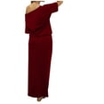 thumbnail image 7 of Diufon Maxi Dresses for Women One Shoulder Short Sleeve Dress Elastic Waist Dress with Pockets, 7 of 7