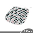thumbnail image 2 of Air Balloon Dining Chair Pad, Travel Adventures Clouds Doodle Striped Background, Water Resistant Pillow with Straps for Kitchen Seats, 2 Pieces Set, Multicolor, by Ambesonne, 2 of 5