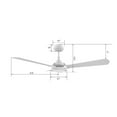 thumbnail image 3 of Smaair 56" 3-Blade Smart Indoor Ceiling Fan with Remote Light Timer and Schedule, 3 of 7