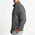 thumbnail image 5 of Men Ribbed Zip up Sweatshirt Corduroy Comfy No Hood Stand Collar Fashion Outerwear with Pockets Long Sleeve Trendy Collared Spring Fall Daily Casual Jacket, 5 of 7