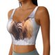thumbnail image 2 of Fotbe Cow Sujetador Deportivo Largo sin Aros para Mujer con Almohadillas y Soporte Medio, Transpirable y Absorbente, Camiseta Tipo Chaleco o Tank Top-Small, 2 of 8