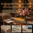 thumbnail image 4 of Modern Madame 12Pcs Rechargeable LED Tealight Candles with Remote and Timer, Charging Base, Warm Flickering Flameless Tea Lights for Home Decor, 4 of 7