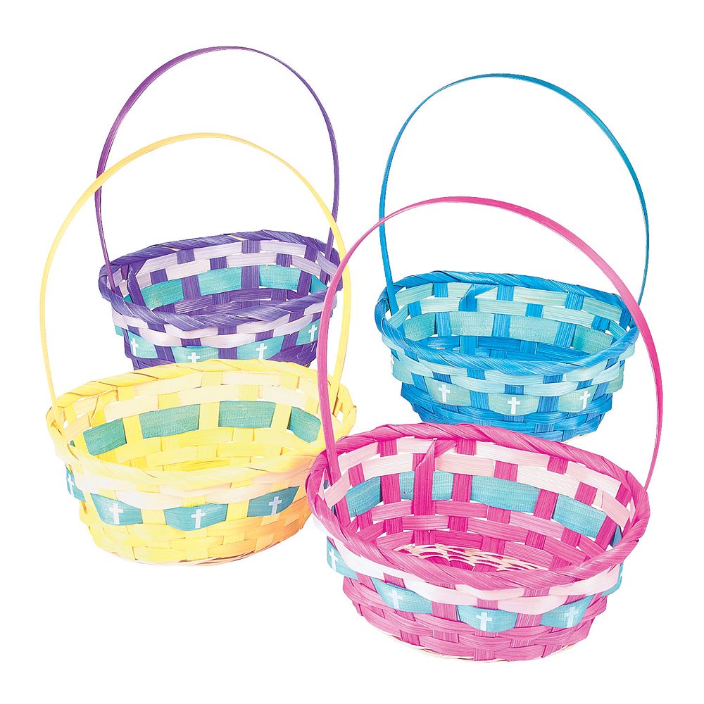 Ombre Easter Baskets With Crosses Party Supplies 12 Pieces