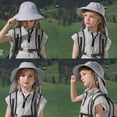 thumbnail image 5 of Outdoor Kids Sun Hats with Neck Flap Boys Girls Wide Brim UPF 50+ UV Protection Children Bucket Hat Safari Hat, 5 of 6