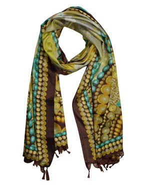 Mogul Womens Boho Beach Pareo Silk Wrap Colorful Printed Shawl Yoga Wear Indian Style Wraps Stole