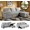 Light Grey, variant on TiramisuBest Convertible Sofa Bed Couches for Living Room, 82" Sleeper Sofa with Pull Out Couch Bed, Linen Fabric L Shape Sectional Couch with Reversible Storage Chaise, USB Charging (Dark Grey)