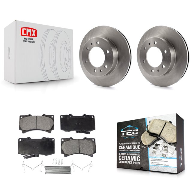 Transit Auto Front Disc Brake Rotors and Ceramic Pads Kit for Car Hummer H3 H3T K8T-100052