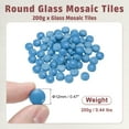 thumbnail image 2 of Uxcell 12mm Glass Mosaic Tiles, 200g Round Iridescent Glass Pieces Recycled Mosaic Tiles Bulk for Vase Flower Pots Aquarium Decor Garden Project DIY Art Craft, Sea Blue, 2 of 6