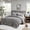 Grey + faux fur + Queen+4, variant on TENGDA Twin Size Faux Fur Down Alternative Comforter Mini Set Checkerboard Pattern Ivory