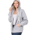 thumbnail image 3 of Womens Zipper Hoodie Sweat Jacket, 3 of 7