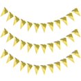 thumbnail image 1 of Guirnalda de Banderines Triangulares con Purpurina Dorada JHZMCRX 3 Paquetes, 1 of 9