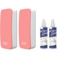 thumbnail image 1 of czcpp-LOUKIN 2 Pack Magnetic Dry Erase Eraser, Whiteboard Eraser, Glass Board Eraser(Pink), Two Bottles of 3.4 oz Whiteboard Cleaner Included, for Classroom, Home and Office Use, 1 of 4
