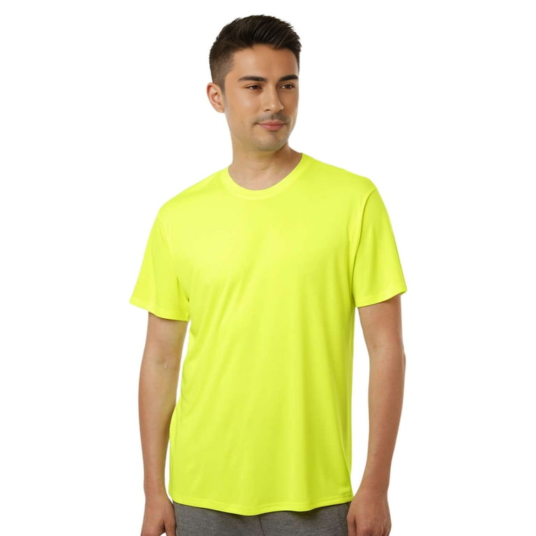 High Visibility Short Sleeve Workwear Tee, 100% Polyester Hi Vis