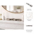 thumbnail image 5 of Modern Travertine Chain Link for Home and Bathroom Decor - Sculpture for Shelf, Coffee Table, Living Room or Office Styling - Decorative Object for Console and Mantel Display - 3", Gray, 5 of 11
