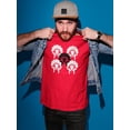 thumbnail image 2 of White Sheeps And The Black Sheep Graphic On The Middle Men Red T-Shirt, Male x-Large, 2 of 4