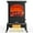 Black, variant on Electric Fireplace Stove, 20''H Freestanding Electric Space Heater with Temperature Adjustable, Realistic Flame Effect & Overheat Protectio for Indoor Bedroom Dorm Office Use, 1400W