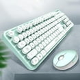 thumbnail image 4 of Conjunto de Teclado y mouse inalámbricos Blanco verde Macarena, 4 of 6