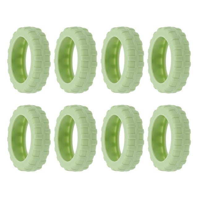 Unique Bargains Housse de Roues de Valise, Ensemble de 8 Housses en Silicone pour Roues de Bagage Cabine, Housses de Roues de Valise, Vert