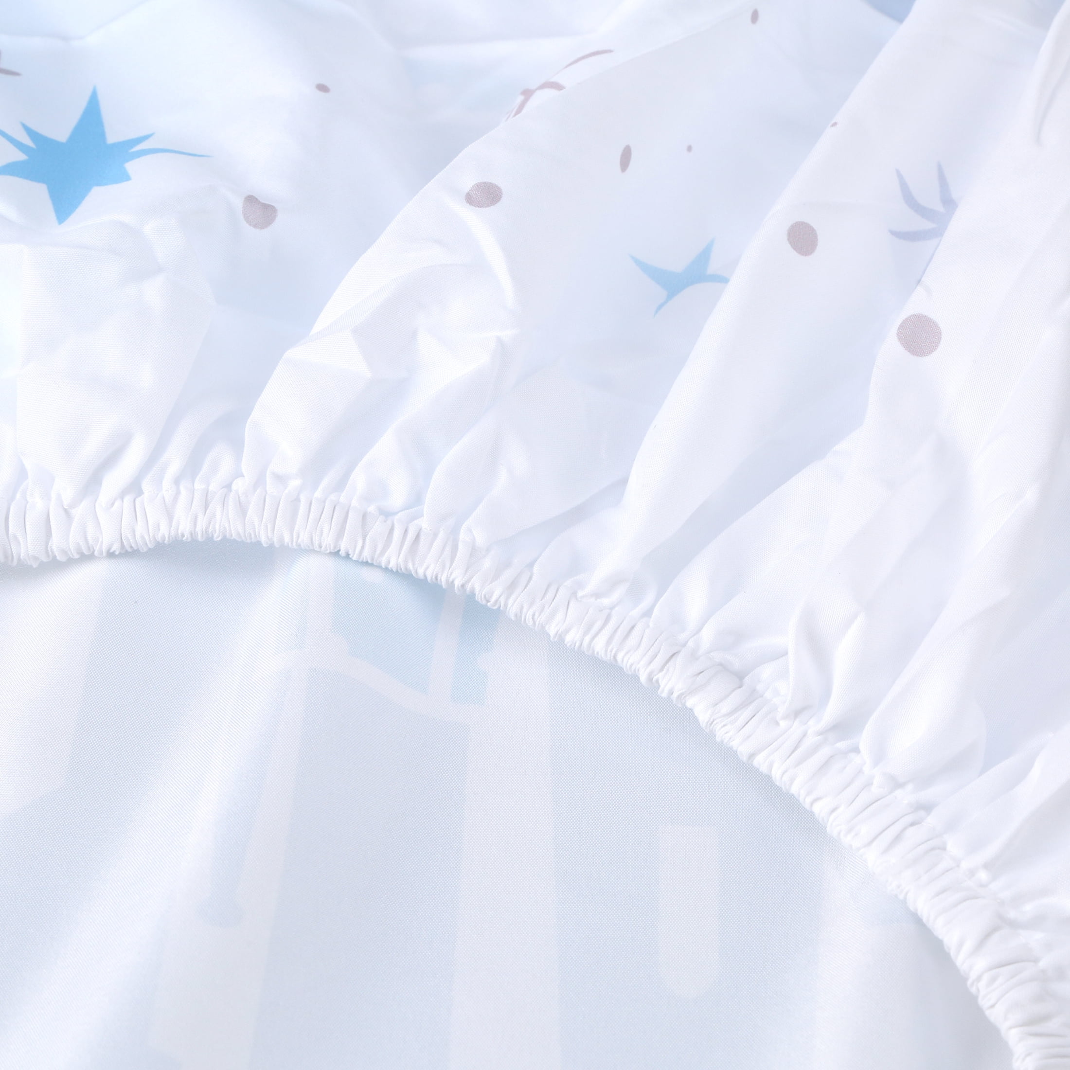 Disney Princess Cinderella - Light Blue and White Photo Op Fitted Crib Sheet
