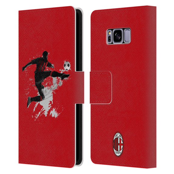 Head Case Designs Officially Licensed AC Milan Teens Kick 1 Leather Book Wallet Case Cover Compatible With Samsung Samsung Galaxy S8
