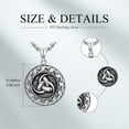 thumbnail image 5 of Triquetra Necklace for Women Men 925 Sterling Silver Celtic Knot Triquetra Pendant Irish Celtic Trinity Jewelry Birthday Gifts, 5 of 6