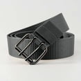 thumbnail image 4 of Jessboyy Canvas Belt for Men Double Prong Buckle Webbing Belts Stretchy Mens Belts for Hiking Outdoor Work Gray,Free Size, 4 of 7