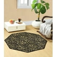 thumbnail image 3 of Furnish My Place Zebra Grazer Area Rug, Animal Print Area Rug, Indoor Rug, Pet-Friendly Rug, Home Decor Rug, Perfect for Living Room, 2' Octagon - Set of 10, 3 of 5