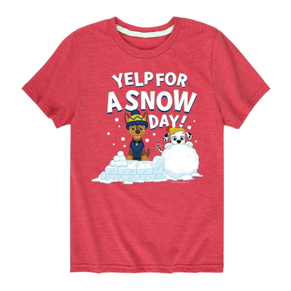 Paw Patrol - Yelp For Snow Day - Toddler And Youth Short Sleeve Graphic T-Shirt
