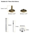 thumbnail image 2 of Unique Bargains 100 Sets Leather Rivets 12 x 12mm Metal with 3 Setter Tools, Bronze, 2 of 7