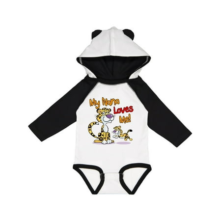 

Inktastic My Nana Loves Me Cat Gift Baby Boy or Baby Girl Long Sleeve Bodysuit