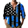 thumbnail image 2 of Styesk Mens Shirts Men's Printed Vintage Casual Long Sleeve Button Drawstring Hoodies Sweatshirt, 2 of 5